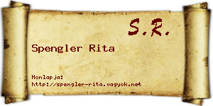 Spengler Rita névjegykártya